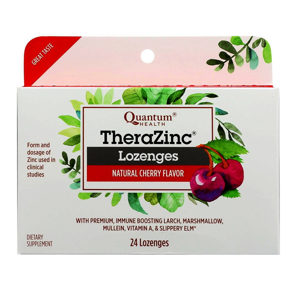 Quantum Research Cold Season Plus Zinc lozenges, Cherry, 24